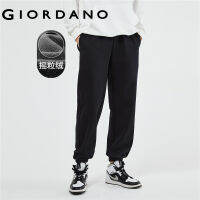 GIORDANO Men Joggers Polar Fleece-Lined Athleisure Warm Joggers Elastic Waist Solid Color Fashion Casual Simple Joggers 18113701