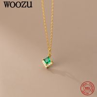 ◐▬✻  WOOZU 925 Sterling Pendant Necklaces Luxury Anniversary Punk Jewelry