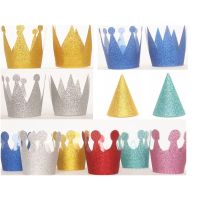 6pcs Paper Crown Top Hat Cap Princess Prince Kid 39;s Children Party Wedding Birthday Gift Christmas Easter