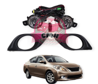 ไฟตัดหมอก สปอร์ตไลท์ NISSAN ALMERA อัลเมร่า 2011 2012 2013 หน้ากากดำ หน้ากากโครเมี่ยม