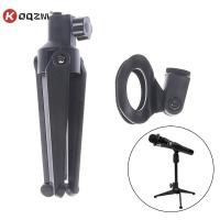 1pc microphone cket desktop static mini portable table stand adjustable microphone stand microphone holder beam light beam