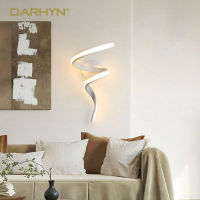 LED Wall Lamp Nordic Spiral Sconce Indoor Decor Light For Stairs Bedroom Bedside Lustre Background wall lamp Fixtures