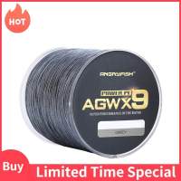 【ราคาโปรโมชั่น】⚡ANGRYFISH Diominate X9 PE 9 Strands ถักเปีย 500 M/547yds ตกปลาแข็งแรงมากสาย 15LB-100LB สีเทา