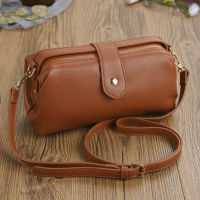 Women Retro Handmade Handbag Doctor Bag Clip Bag Casual Mini Messenger Bag