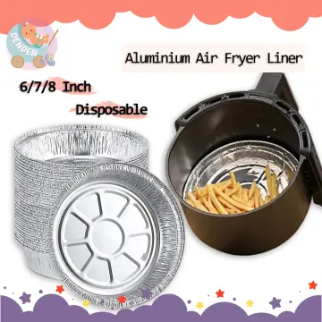 ABS Disposable 50PCS Aluminium Foil Air Fryer Baking Liner Non