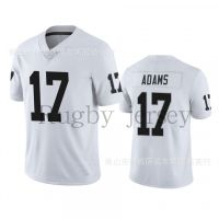 เสื้อแข่ง NFL Rugby Wear Raiders 17 White Silver Word Raiders adams JERSEY ON Half