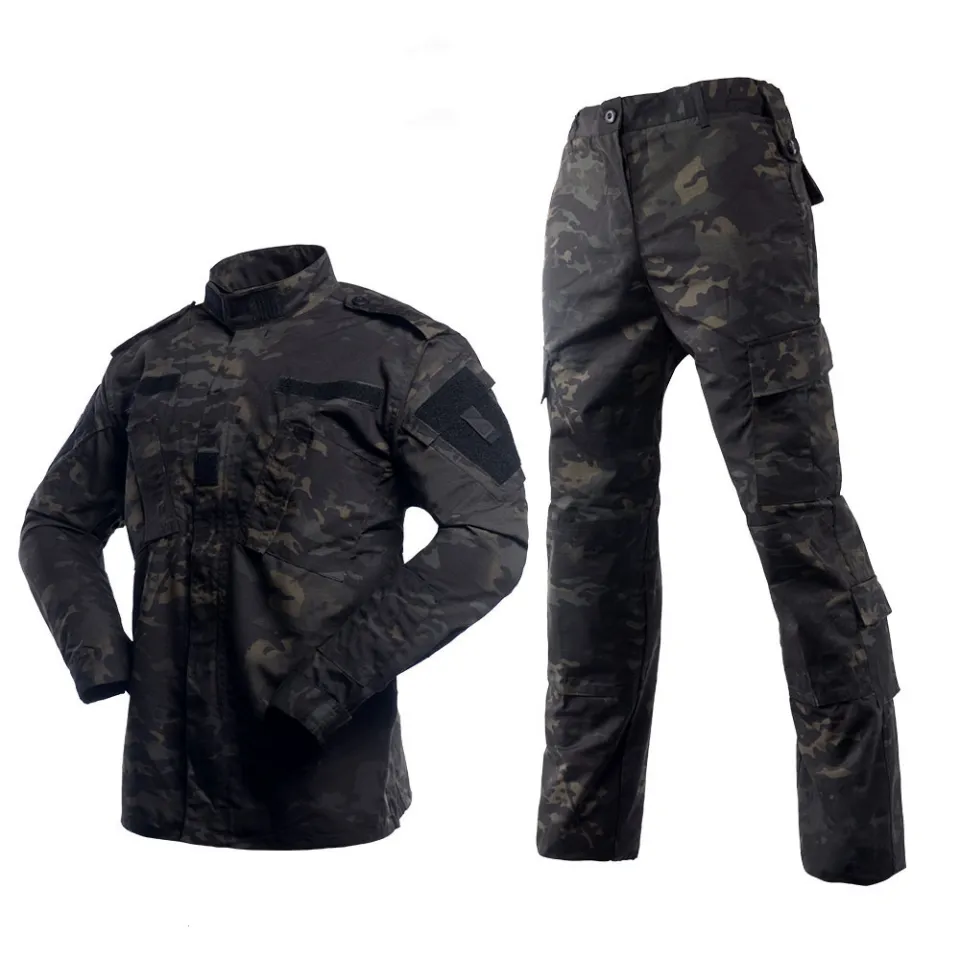 Men's Military BDU Tactical Uniform Shirt Pants Kryptek Hunting Airsoft  Suit Set