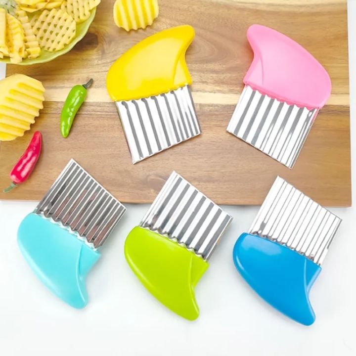 Potato Cutter Chips French Fry Maker Stainless Steel Wavy Knife French ...