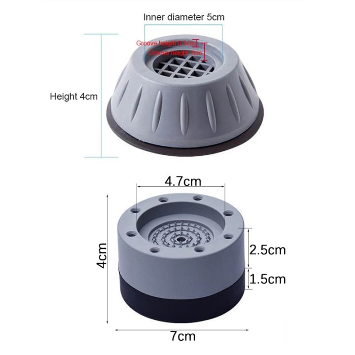 แผ่นป้องกันการสั่นสะเทือนเสื่อขาตีนยางเครื่องซักผ้า-มีแผ่นป้องกันการสั่นสะเทือนลดเสียงรบกวนเป็นสากลฐานขาสำหรับเฟอร์นิเจอร์