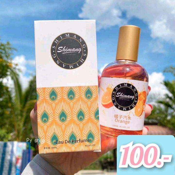 น้ำหอมกลิ่นผลไม้-shimang-หอมสดชื่น-100ml-โคตรคุ้ม-ใช้ได้นาน-มี-8-กลิ่นให้เลือกสะใจปริมาณ-100ml