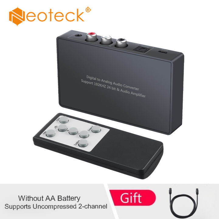 Neoteck Digital to Analog Audio Converter with IR Remote 192kHz DAC