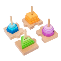 Montessori 4 In 1รูปร่างเรียงลำดับของเล่นบิดและเรียงลำดับเดือยเกมสำหรับเด็กวัยหัดเดินประสานมือและตาการปฏิบัติการศึกษาปฐมวัย