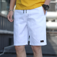 Summer Shorts Men Casual White Shorts Solid Color Elastic Waist Bermudas Male 2022 Trends Men Trousers Pure Cotton