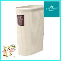 ถังขยะทรงรี LUSTROWARE 14 ลิตร สีครีมOVAL DUSTBIN LUSTROWARE 14L CREAM **บริการเก็บเงินปลายทาง**