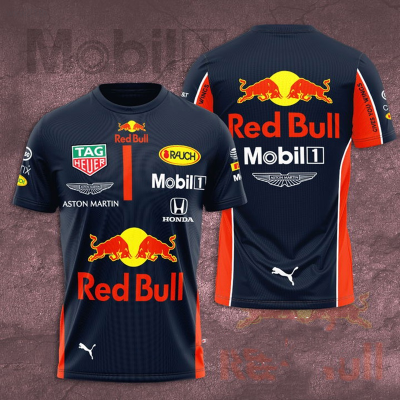 2023 Red Bull F1 Racing Mobile 1 Rauch Aston Martin 3d Printed T-shirt Unisex