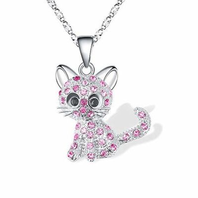 JDY6H Fashion Unicorn Necklace Luxury Creative Pony Crystal Necklaces for Women Girl Cute Children Cartoon Animal Jewelry