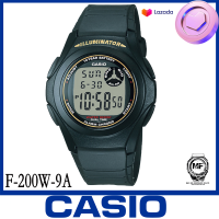 Casio นาฬิกาข้อมือ นาฬิกาเด็ก รุ่น F-200W-9A กันน้ำ100M แบตเตอรใช้งาน10 ปี ของแท้100% ประกันศูนย์ CASIO1 ปี จากร้าน M&amp;F888 B