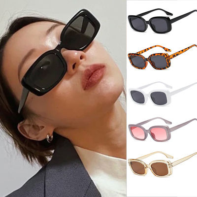 Lady Small Frame White Square Sunglasses Oval Women Men Eyeglasses Outdoor Fashion Shading Eyewear