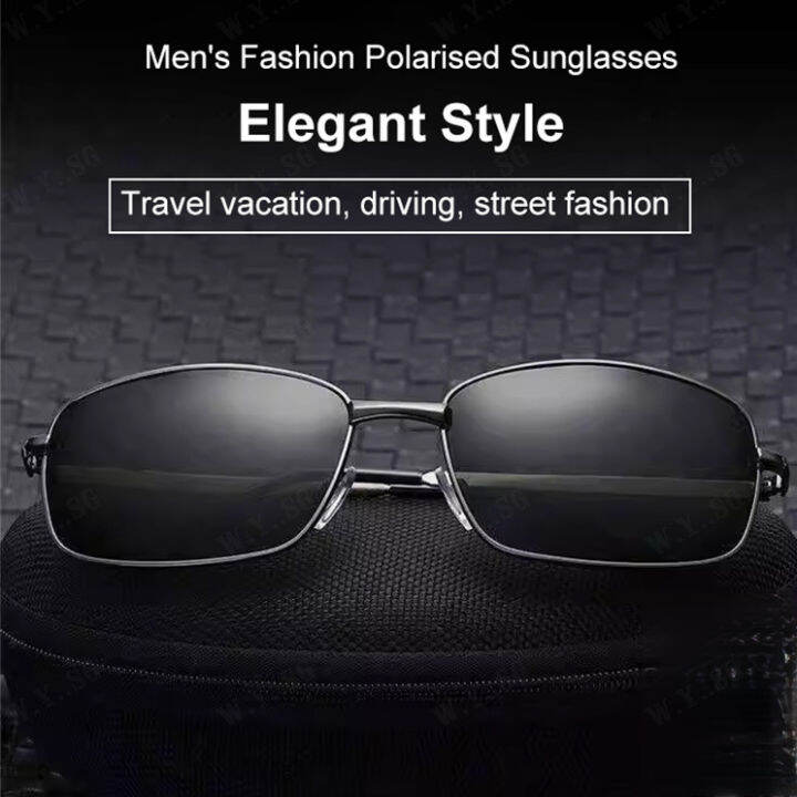 ECOOL Day and Night Dualpurpose Polarized Sunglasses for Men Square