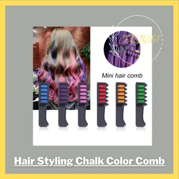 Hair Chalk Comb Glow in The Black Light for Girls Kids, Temporary Hair  Chalk Washable Hair Color Dye for Children's Day Birthday Halloween  Christmas Party Cosplay DIY 