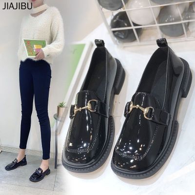 *British Style Platform Mary Jane Small Leather Shoes for Women Japan Black Shoes Retro Round Toe JK Uniform Shoes Korean Fashion Black School Shoes for Girls Thick Heel Loafers Non-slip Metal Buckle Slip-on Shoes Retro Style Lolita Shoes White Women Shoe