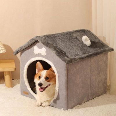 Foldable Dog House Kennel Bed Mat Winter Warm Cat Bed Nest Pet Products Basket Pets Puppy Cave Sofa For Small Medium Dogs Cats