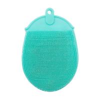 Silicone Massage Bath Brush with Hook Soft Exfoliating Gloves Baby Showers Cleaning Brush Mud Dirt Remover Scrub Showers Bubble