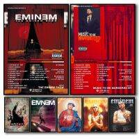 ✲ Pop American rap เพลงอัลบั้ม Eminem แสดงโปสเตอร์ความงาม Rapper Eminem Hip Hop ภาพวาดผ้าใบ Wall Art Home Bar ตกแต่งห้อง