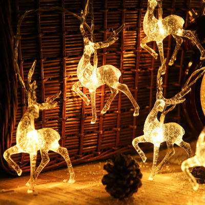 1.5M 3MString Sika Deer LED String Light Battery Powered Christmas Light for Window Garland Decoration for New Year Led Lamp