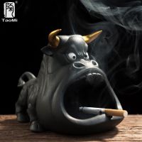 hot！【DT】☂ﺴ◙  Cartoon Ashtray Anti Fly Ash Car Room Large Capacity Decoration for