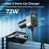 หัวชาร์จ 5 ช่อง Joyroom JR-CL05 5 Multi-port QC3.0+PD Fast Car Charger Adapter for Front/Back Seat Charging