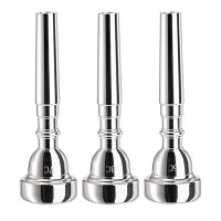 3 Pack Trumpet Mouthpiece, 7C 5C 3C Silver Plated Mouthpiece for Beginners, Professional Players