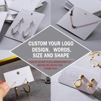 New Hot White Cardboard Customize Logo Jewelry Necklace Earring Cards Label Hang Tags DIY Accessories Free Design