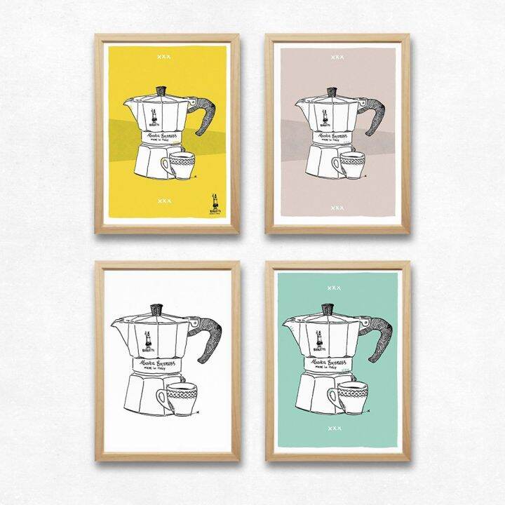 turquoise-เครื่องชงกาแฟโปสเตอร์และพิมพ์อิตาลี-bialetti-moka-ภาพวาดผ้าใบ-modern-wall-รูปภาพสำหรับห้องครัว-home-decor