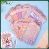 SHUKEYI 50pcs/bag มีรูแขวน สีรุ้ง แสดงเครื่องประดับ กระเป๋าซิป ถุงบรรจุภัณฑ์ ถุง OPP ถุงปิดผนึกด้วยตนเอง