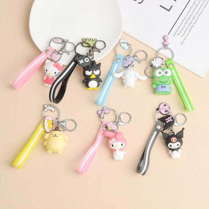 Kawaii Sanrio Keychain Cartoon Kuromi My Melody Cinnamoroll Doll Cute ...