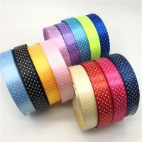 【cw】 5Yards 1 quot; 25mm PrintingDot SatinHair BowWedding DecorationSewing Craft 【hot】