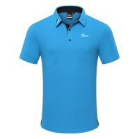 New golf clothes mens outdoor sportswear breathable ball clothing perspiration jersey short-sleeved T-shirt POLO shirt top TaylorMade1 PING1 Callaway1 Mizuno Le Coq Malbon PXG1 W.ANGLE♛☼