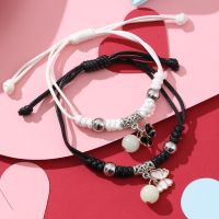 [COD] Cross-border new dripping oil butterfly bracelet European and personality fashion handmade wax thread weaving spot wholesale