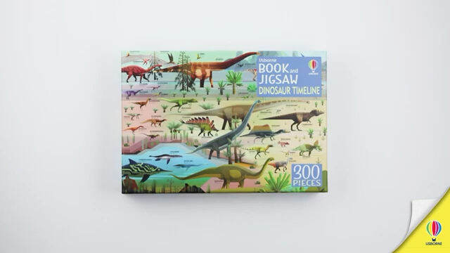 Usborne Book And Jigsaw Puzzles Dinosaur Timeline 300 Pieces With Box