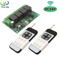 Universal Wireless Remote Control 433Mhz DC 6V 12V 24V 4CH RF Relay Receiver and Long Range Transmitter for Garage Gate Motor