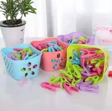 Candy Colored (color Random) Plastic Clothesline Clips Windproof Laundry  Hanger For Blankets, Clothes, Socks