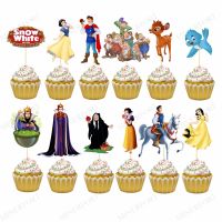 12PCS Princess Cake Topper Birthday Party Cake Topper Snow white Cake Decoration Baby Shower Party Supplies