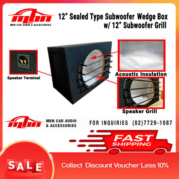 1 Pc Subwoofer Wedge Box Enclosure Sealed Type Comes With Acoustic