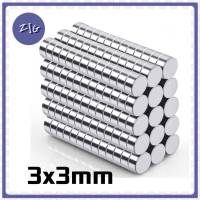 ZIGSHOP (10 ชิ้น) แม่เหล็กแรงสูง 3×3mm Neodymium แรงดูดสูง ติดงานประดิษฐ์ DIY