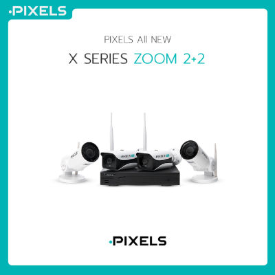 [ฟรี ฮาร์ดดิสก์ 1 TB] PIXELS ALL NEW X SERIES ZOOM 2+2 กล้องวงจรปิดไร้สาย หมุน 180° คมชัด 3 ล้านพิกเซล พูดโต้ตอบสนทนาได้