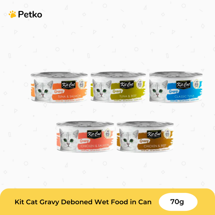 Kit Cat Gravy Deboned Wet Cat Food in Can 70g Lazada PH