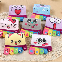 New Hot-Sell Womens Five Toe Socks 5PairsLot Cartoon Skid Resistance 5 Finger Socks Lady And Women Colorful Finger Cotton Sock