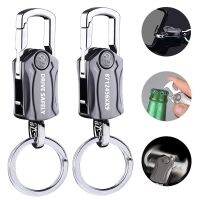 ตัวอักษรที่กำหนดเองพวงกุญแจ 4-in-1 Heavy Duty Key CHAIN Anti-ความวิตกกังวลพวงกุญแจหมุนได้เครื่องตัดกล่องโทรศัพท์ Holer ที่เปิดขวดพวงกุญแจ