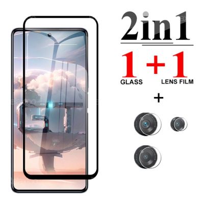 2in1 Full Cover Tempered Glass For Infinix GT 10 Pro 5G Note 30i 4G Note 30 5G 4G Hot 30PlayNFC Hot 30 4G Camera Protective Film